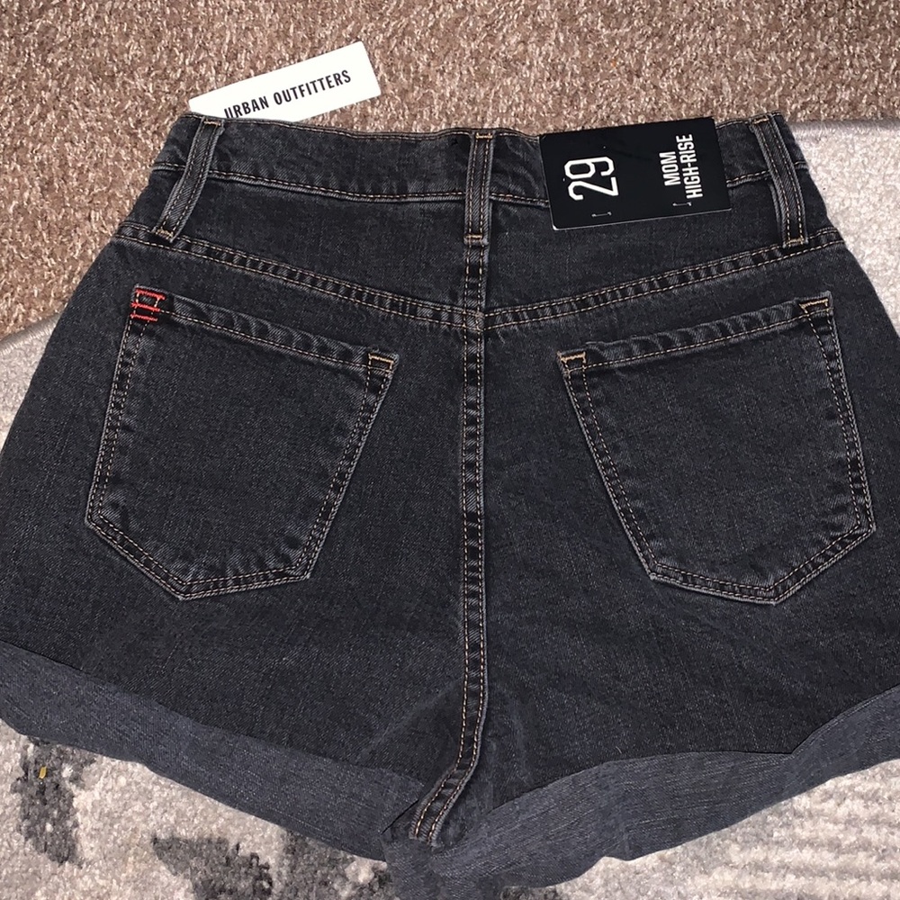 High rise black denim shorts - Picture 3 of 6